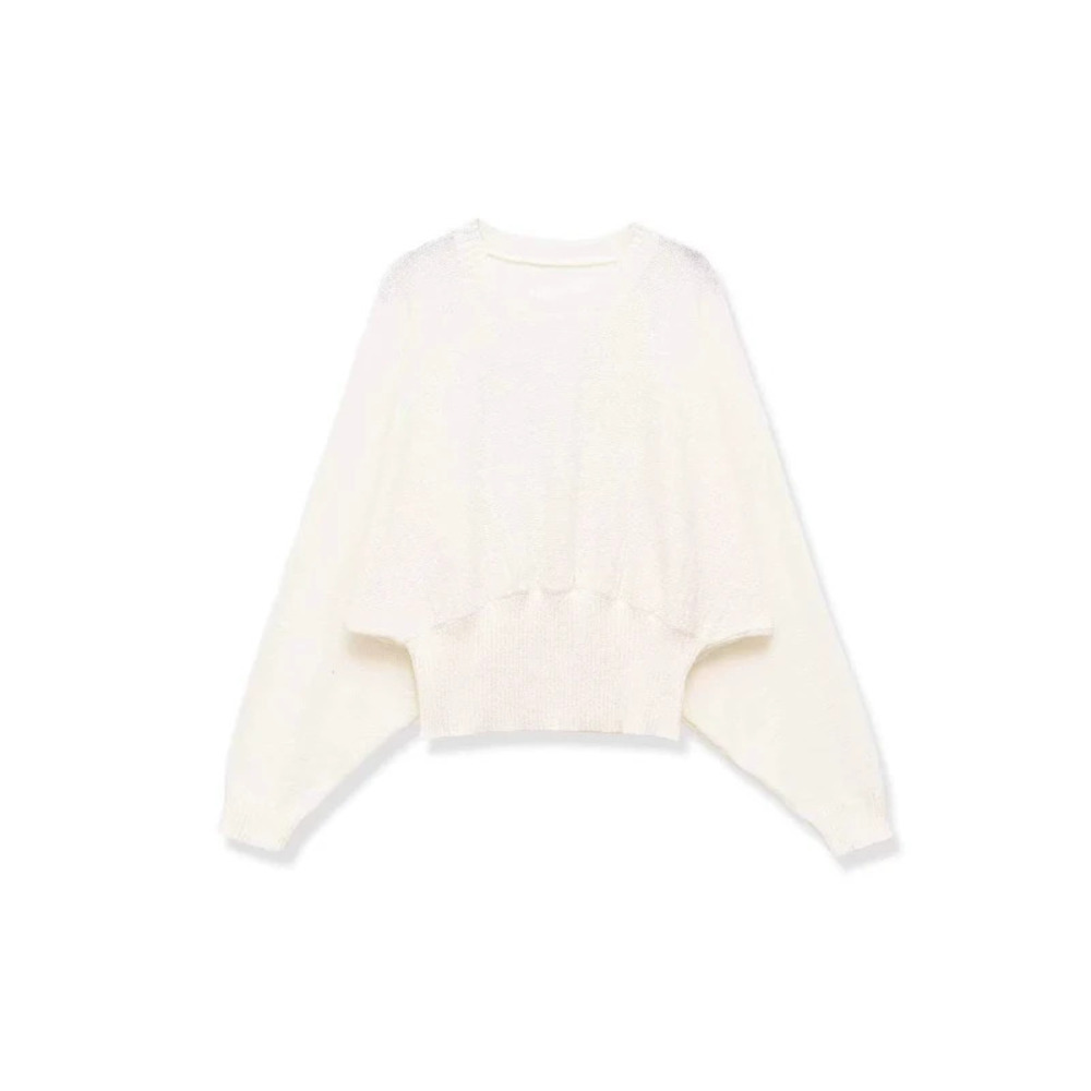 ZARA Autumn Elegant Versatile Long Sleeve Round Neck Knit Sweater